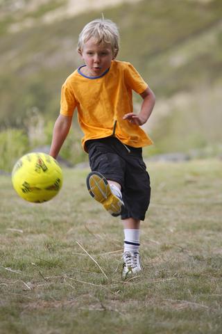 Child running and playing — children's foot health
