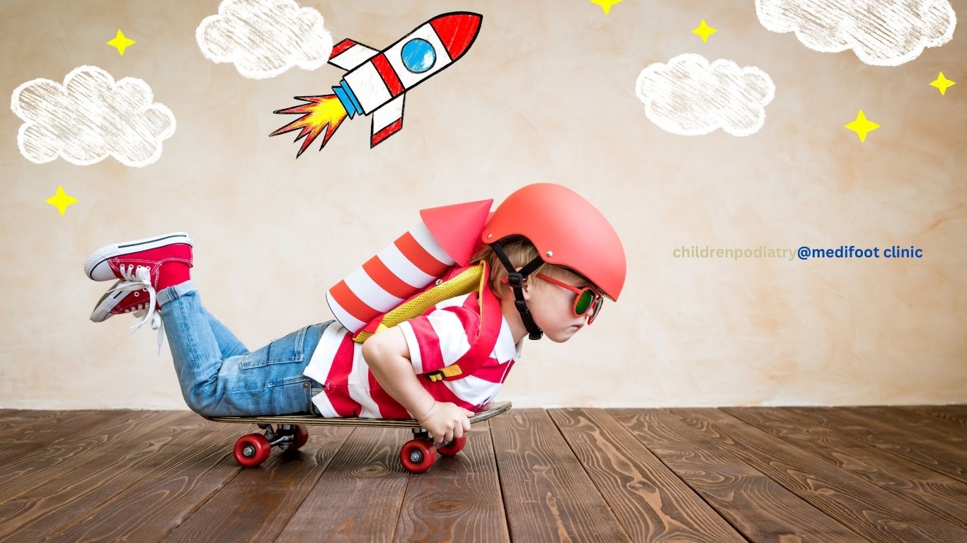 Child walking with mild in-toeing